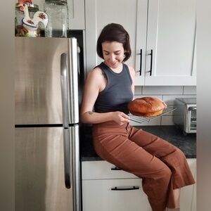 Frank & Oak high waisted wide leg cutoff pants